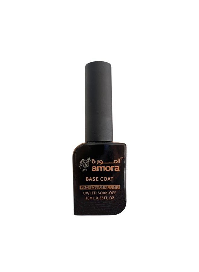 Amora UV/LED Soak-Off Gel Polish Base Coat 10ml – Professional, Long-Lasting, Chip-Resistant